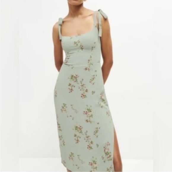Reformation Bessie Tie Strap Dress In Hampstead